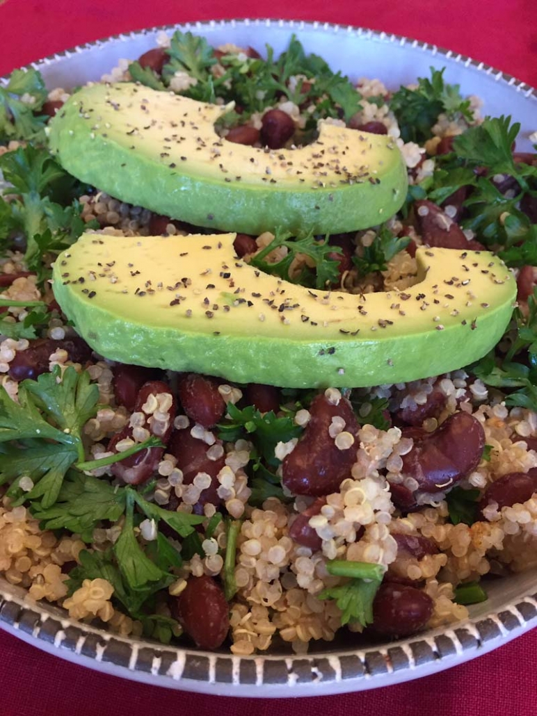 Vegan Quinoa Avocado Bowl With Beans – Melanie Cooks