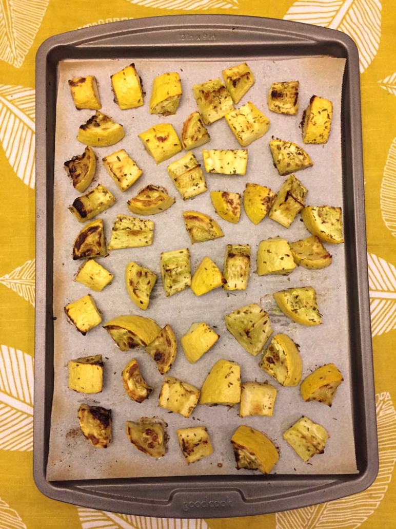 oven roasted yellow summer squash