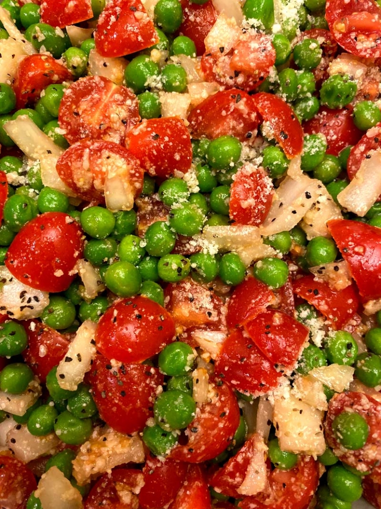 sweet pea tomato salad