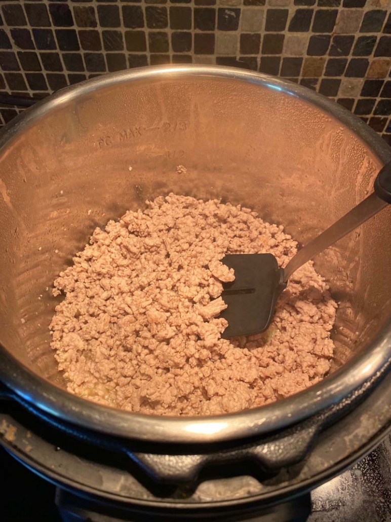 cooking ground turkey in the instant pot
