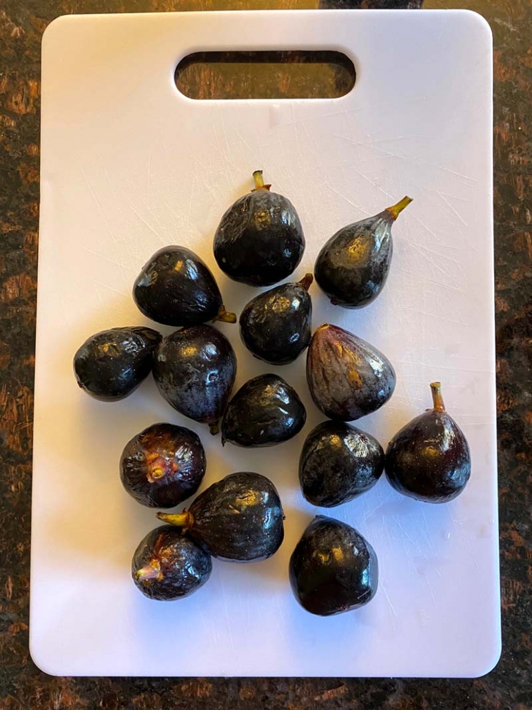 fresh figs on a cutting board