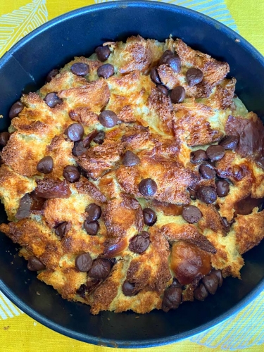 Air Fryer Bread Pudding – Melanie Cooks