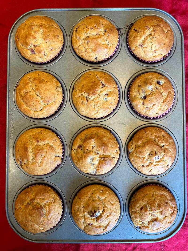 baked muffins in a muffin pan