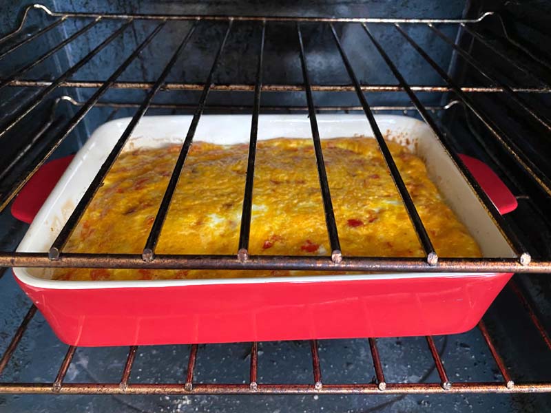 baking frittata in the oven