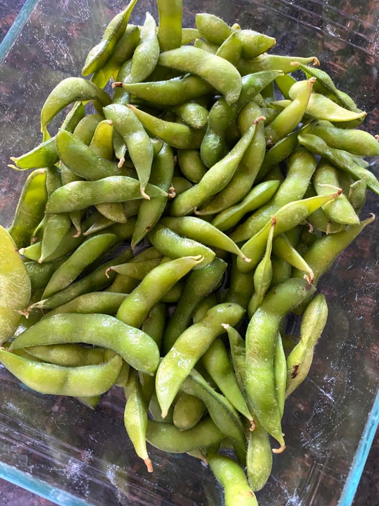 shelled immature soybeans