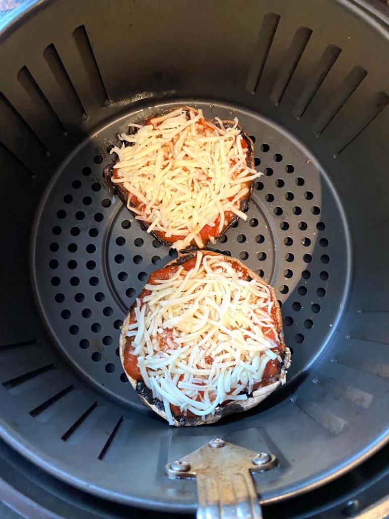 cheese on portobello mushroom