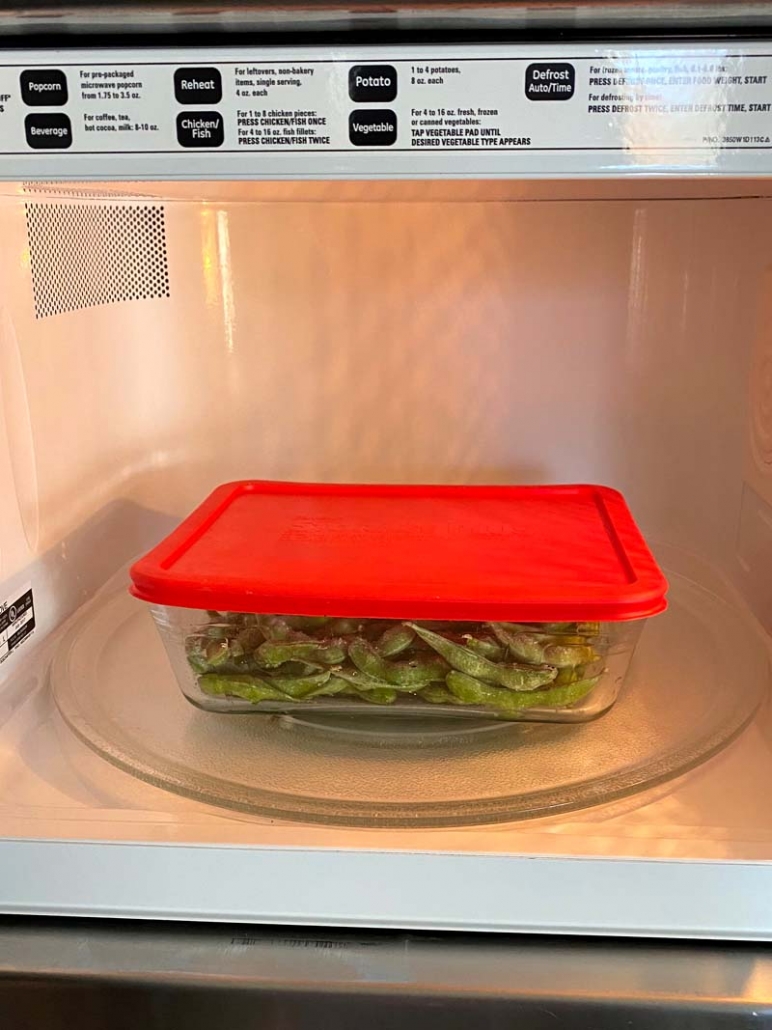 edamame beans in microwave