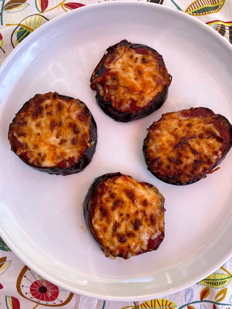 Air Fryer Eggplant Pizzas – Melanie Cooks