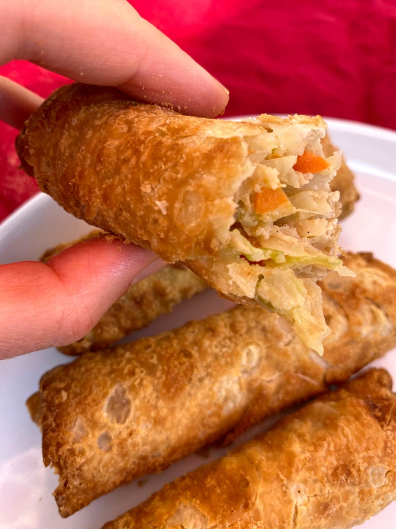 air fryer egg rolls cooked from frozen