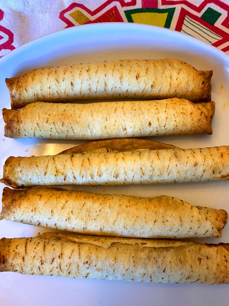 air fried chicken taquitos