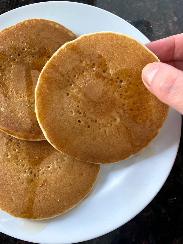 frozen pancakes reheated in the air fryer