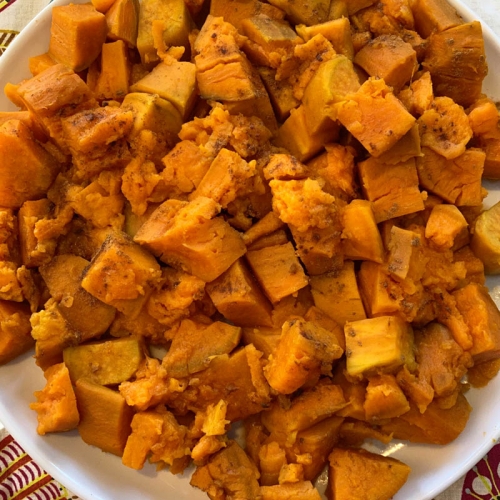 Instant Pot Cubed Sweet Potatoes - Savas Kitchen