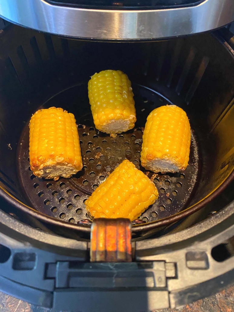 cooked corn on the cob in air fryr