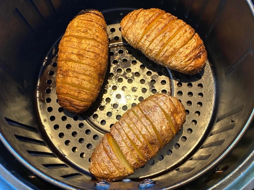 Air Fryer Hasselback Potatoes