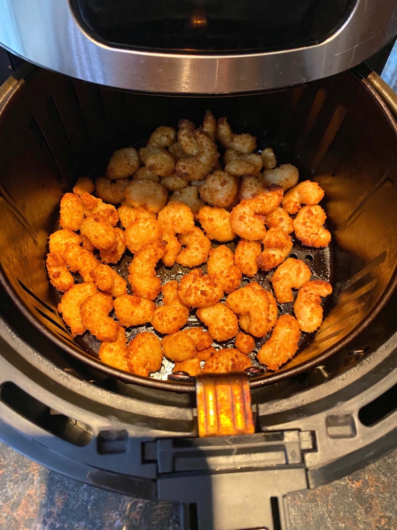 Air Fryer Frozen Popcorn Shrimp in 8-10 minutes