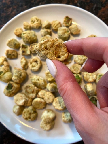 Air Fryer Frozen Breaded Okra (7)