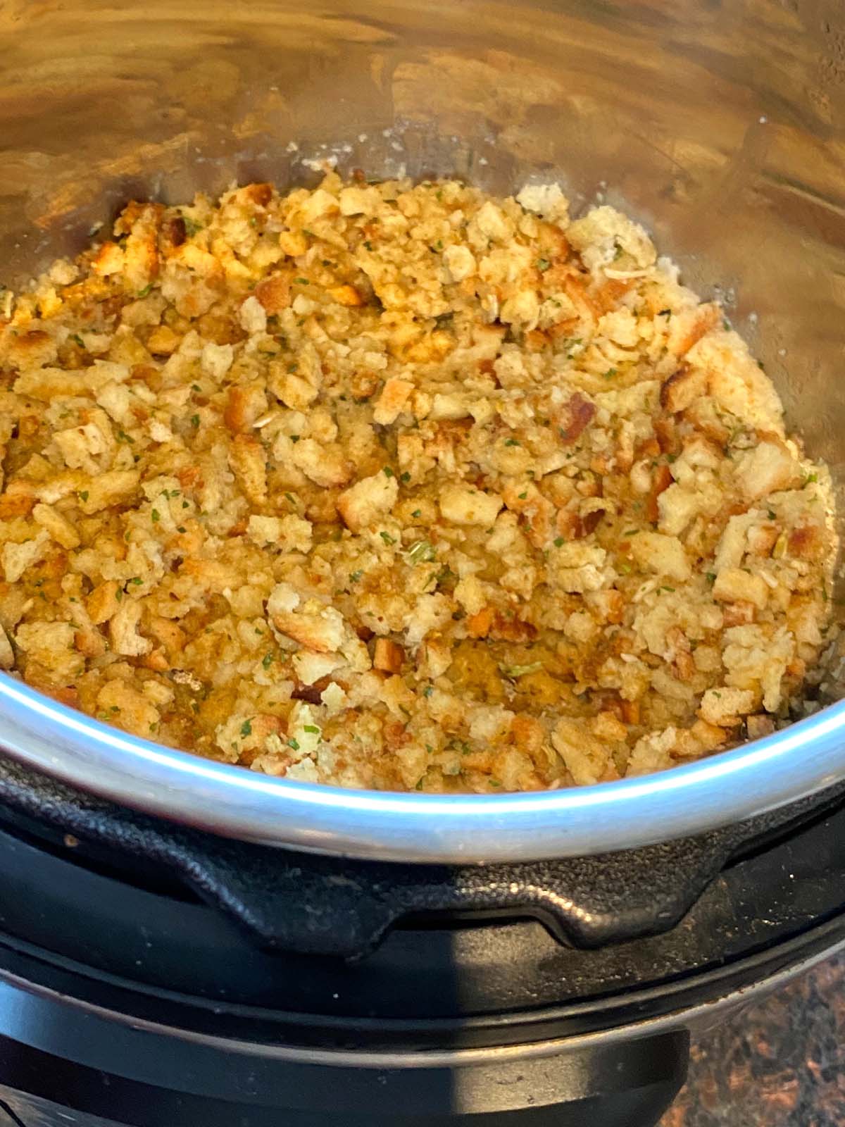 How to Make Stovetop Stuffing in the Instant Pot - Fork To Spoon, Recipe