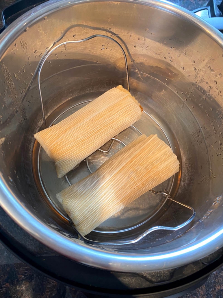 Reheat Steam Tamales in Instant Pot - Ninja Foodi Frozen Tamales
