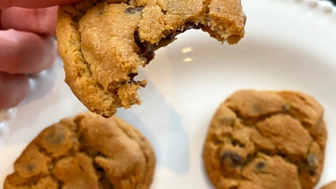 Air Fryer Chocolate Chip Cookies from Pillsbury Cookie Dough