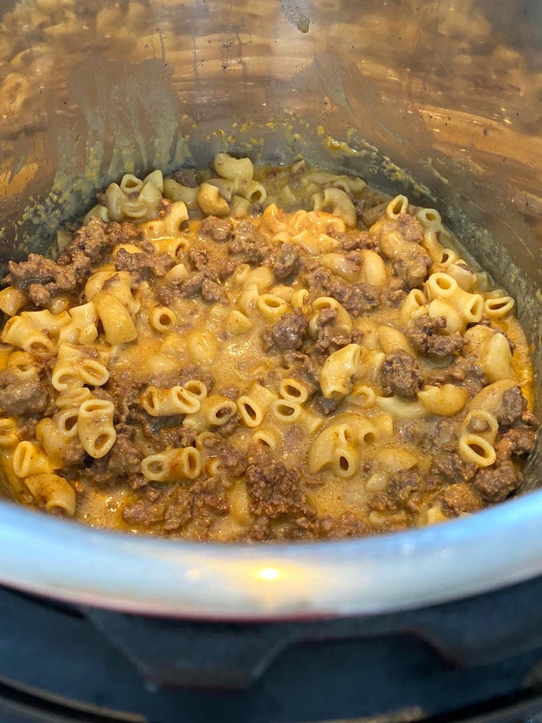 Instant pot boxed online hamburger helper beef stroganoff