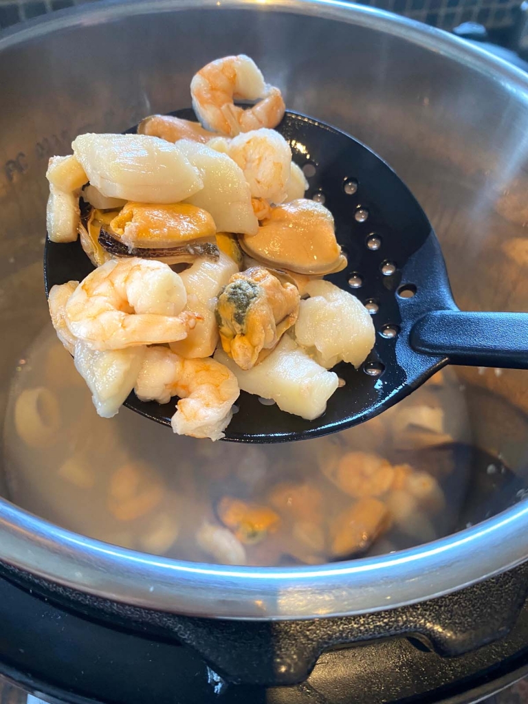 Instant Pot Frozen Seafood Medley