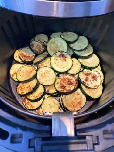 Air Fryer Roasted Zucchini Slices – Keto No Breading! – Melanie Cooks