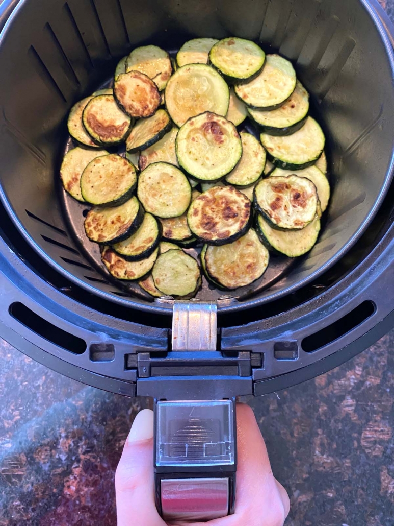 Air Fryer Roasted Zucchini Slices – Keto No Breading! – Melanie Cooks