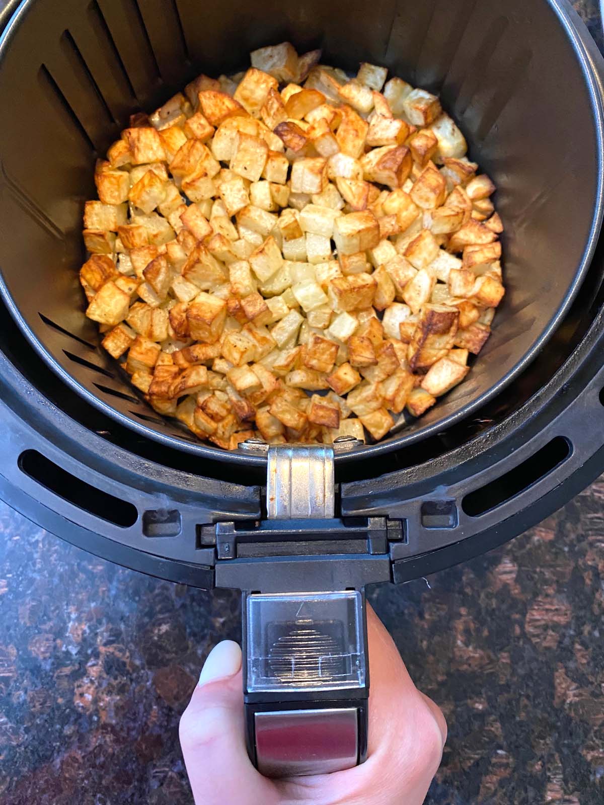 Easy Air Fryer Diced Potatoes - The Foodie Physician