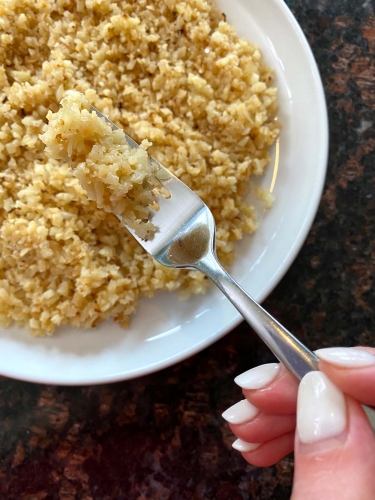 Air Fryer Frozen Cauliflower Rice (9)