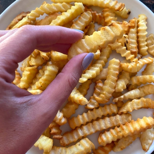 Air Fryer Frozen Crinkle French Fries - The Short Order Cook