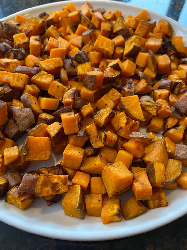 Air Fryer Diced Sweet Potatoes – Melanie Cooks