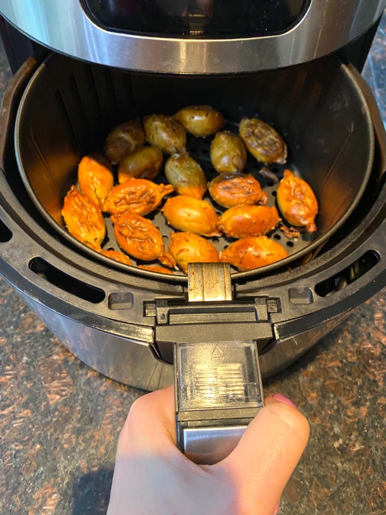 cooked pretzel bites in air fryer