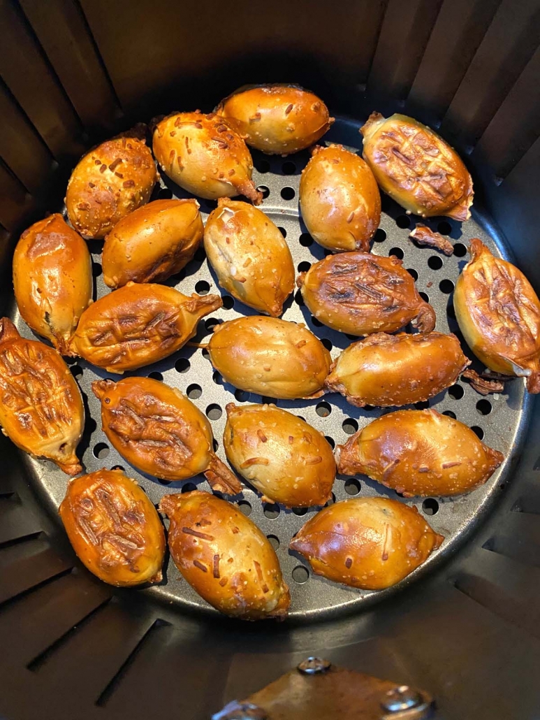 cooked pretzel bites in air fryer