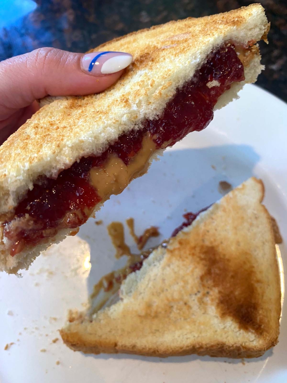 Air Fryer Peanut Butter And Jelly Sandwich – Melanie Cooks