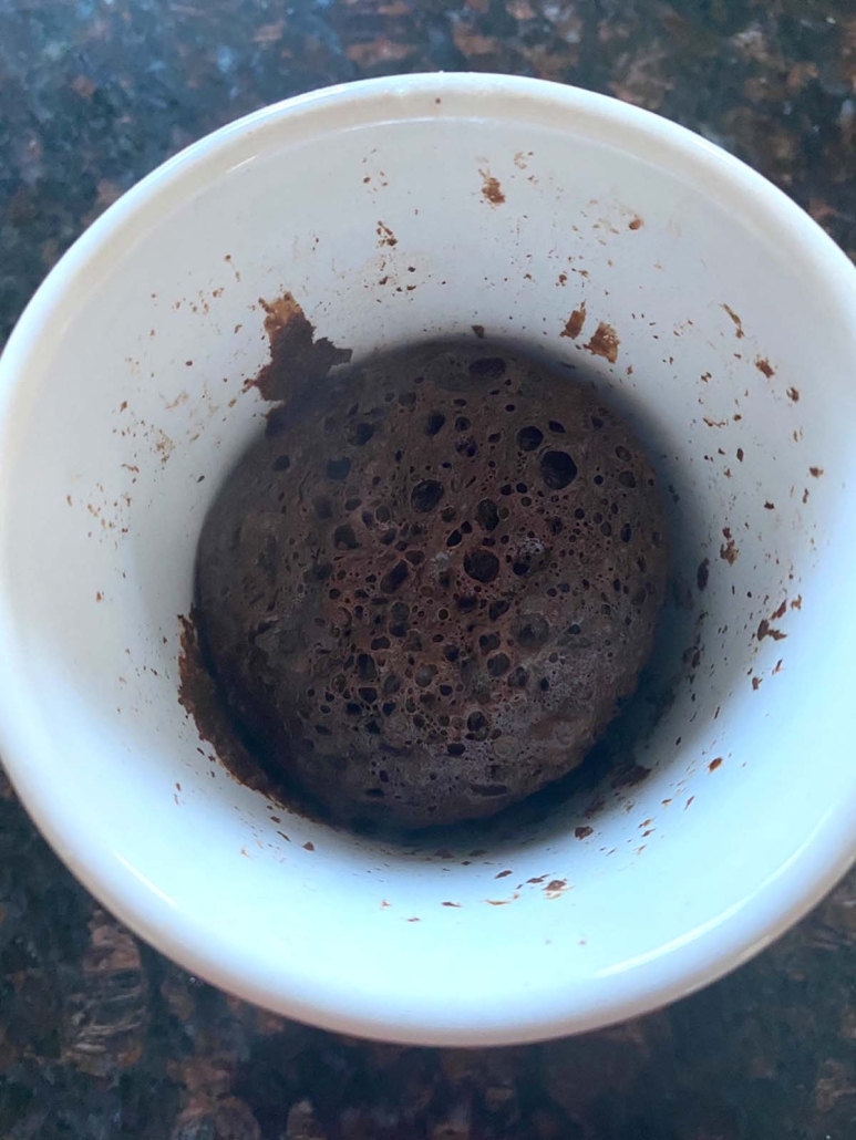 chocolate mug cake made in microwave