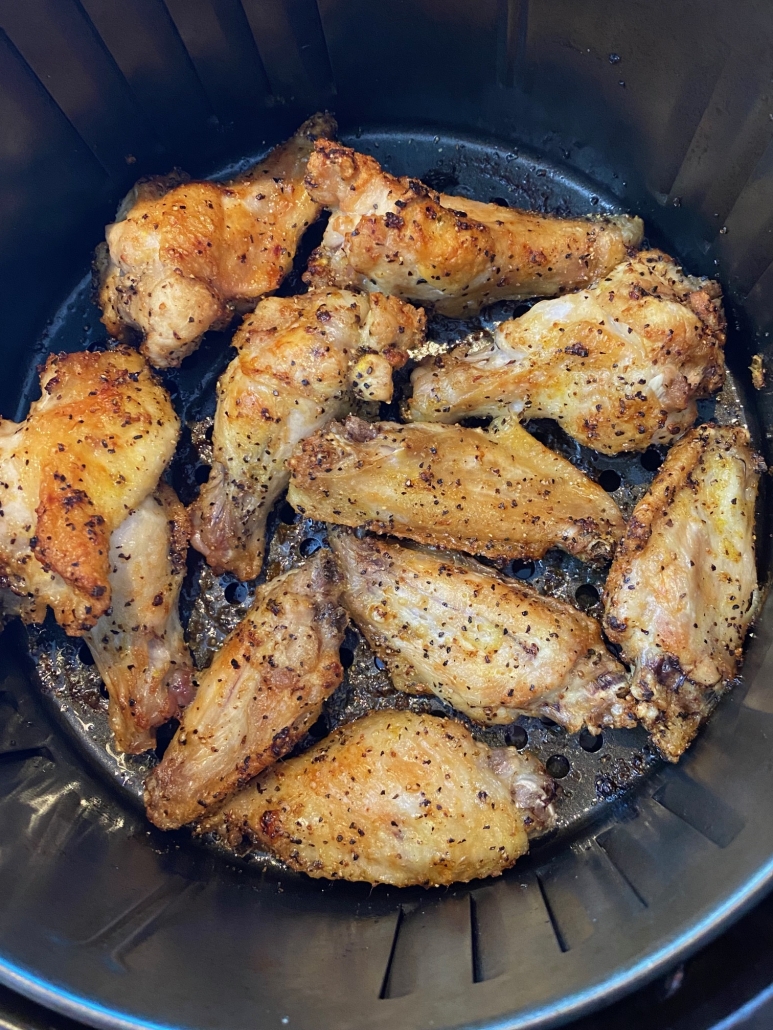 lemon pepper chicken wings cooked in air fryer