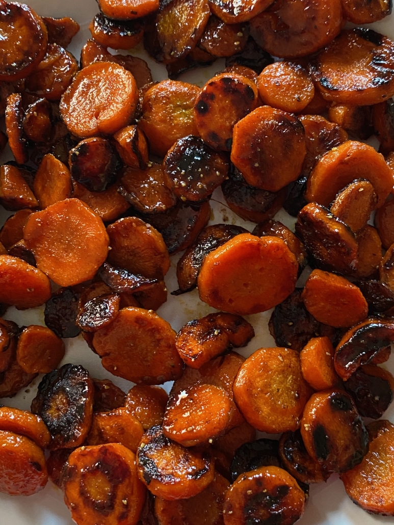 cooked sauteed carrots