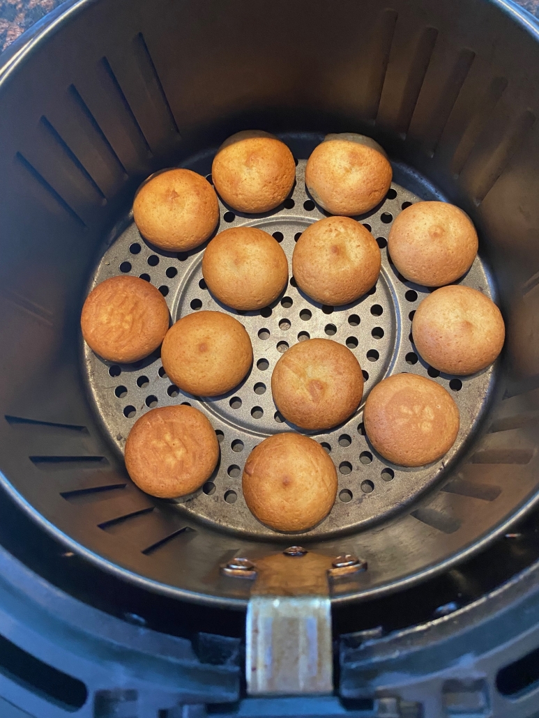 air fryer stuffed pancake bites