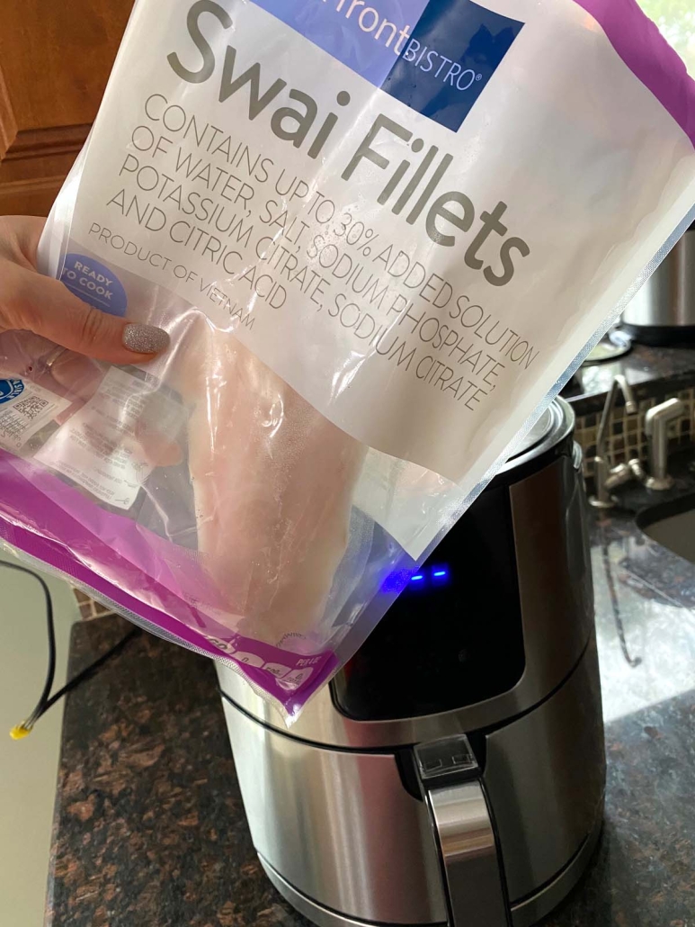 package of frozen swai fish