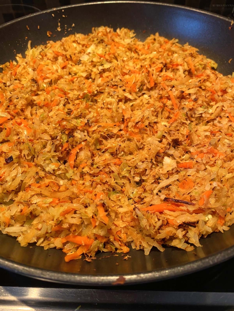 seasoned cabbage and carrots