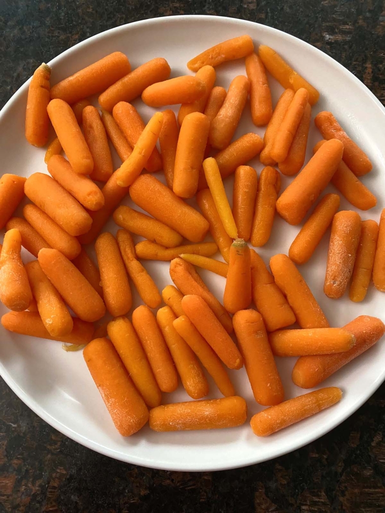 plate of Microwave Steamed Carrots