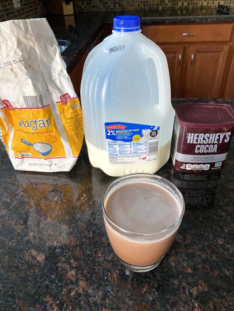 ingredients for How To Make Chocolate Milk