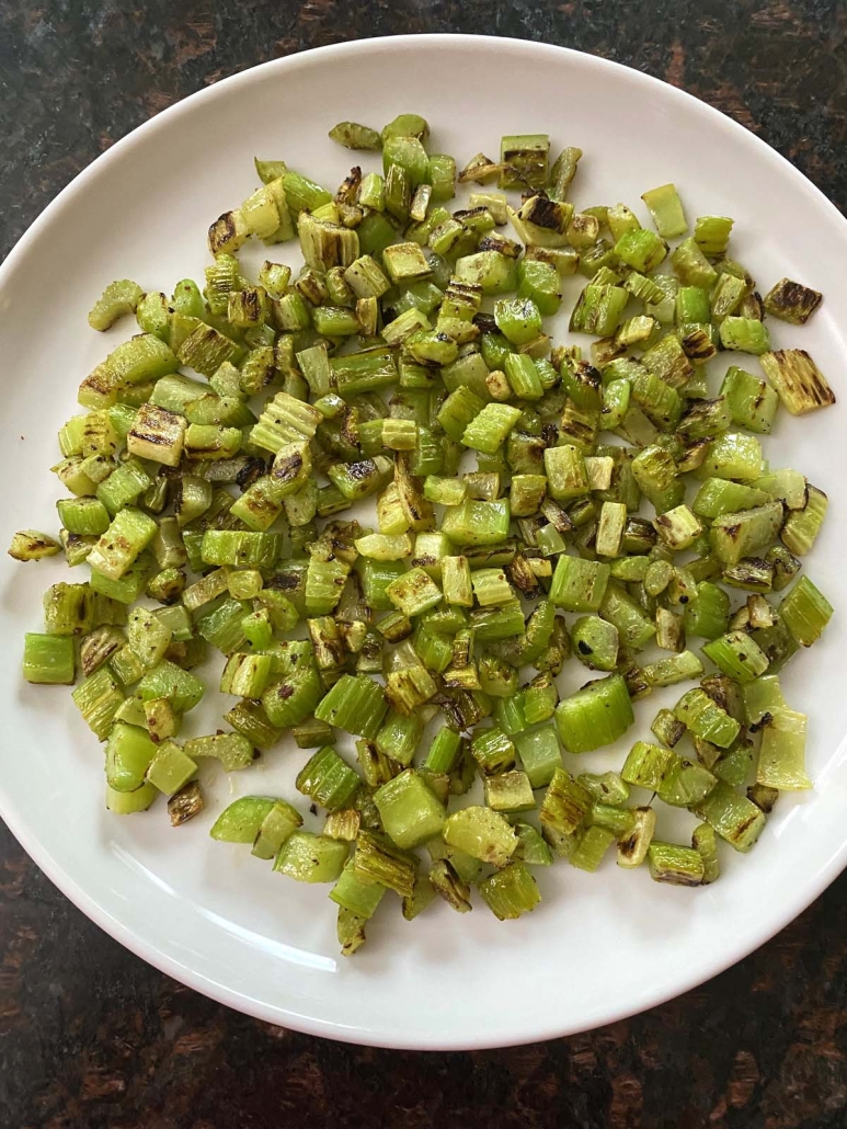 plate of Sauteed Celery