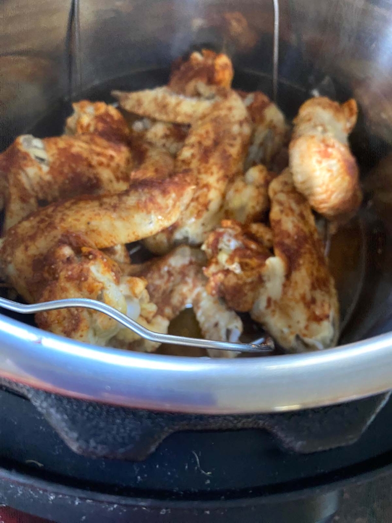 close-up of Instant Pot Chicken Wings