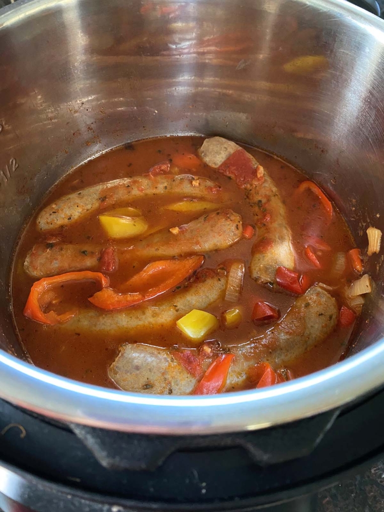 Sausage And Peppers in Instant Pot