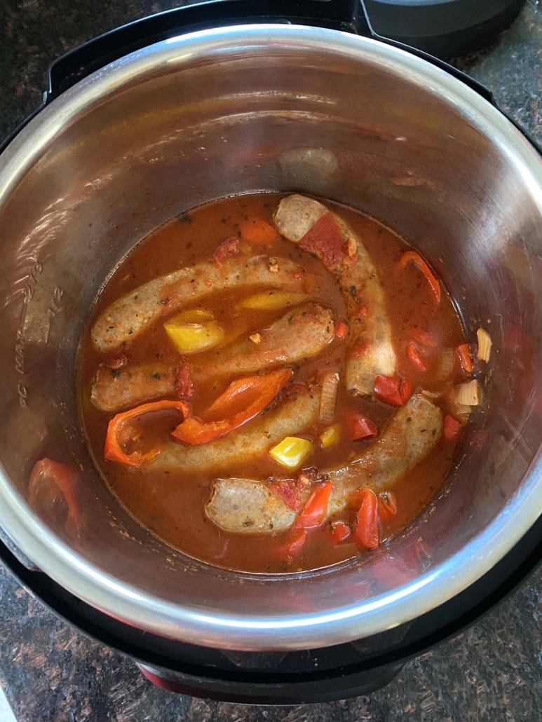 easy instant pot recipe- sausage and peppers