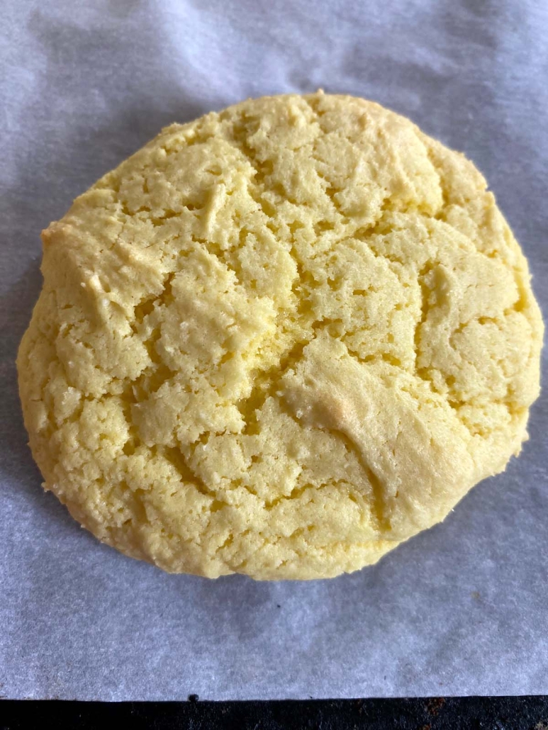 close-up of Lemon Cake Mix Cookie