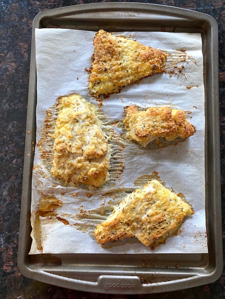 seasoned cod fillets baked in the oven