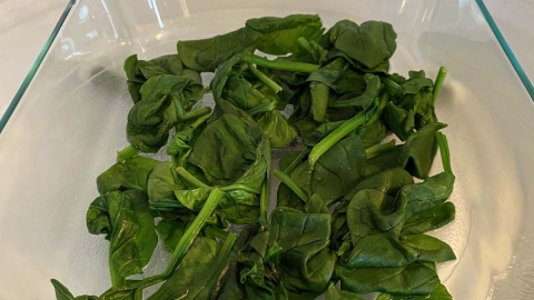 Microwave Steamed Spinach