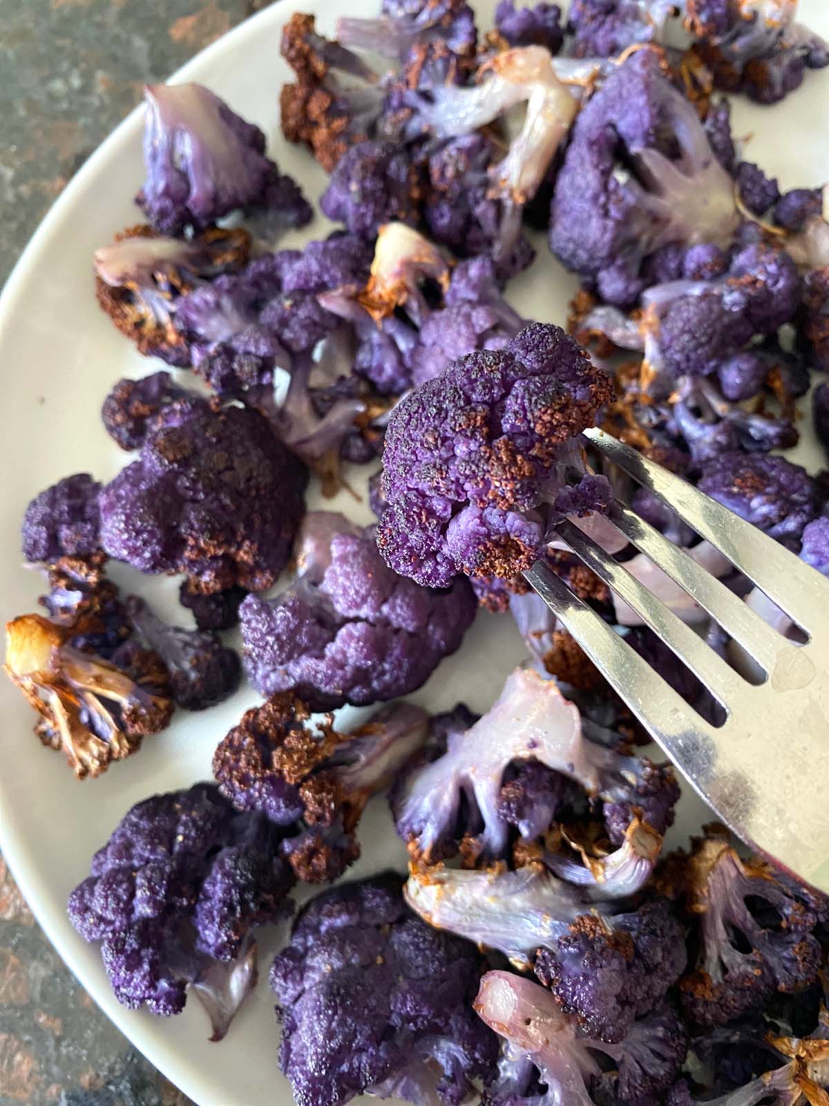 Air Fried Purple Cauliflower.